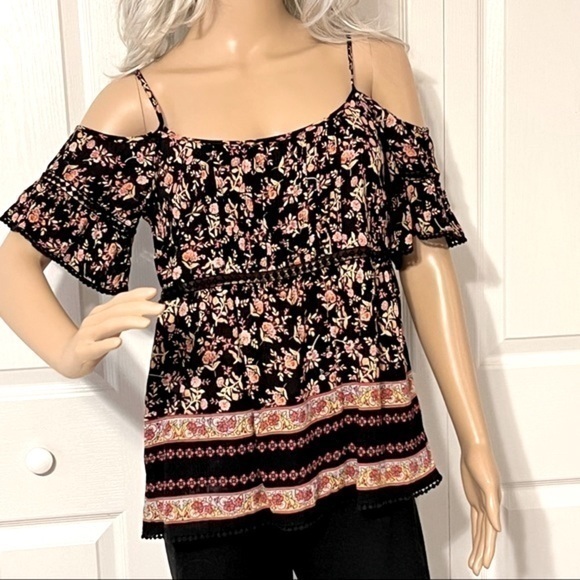 PATRONS of PEACE Black Ladies Blouse - Picture 1 of 5